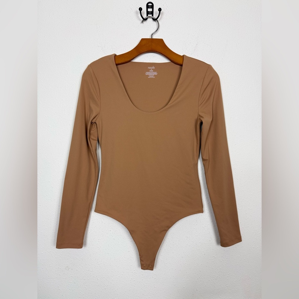 Nuuds Brown Long Sleeve Bodysuit Sz Small
